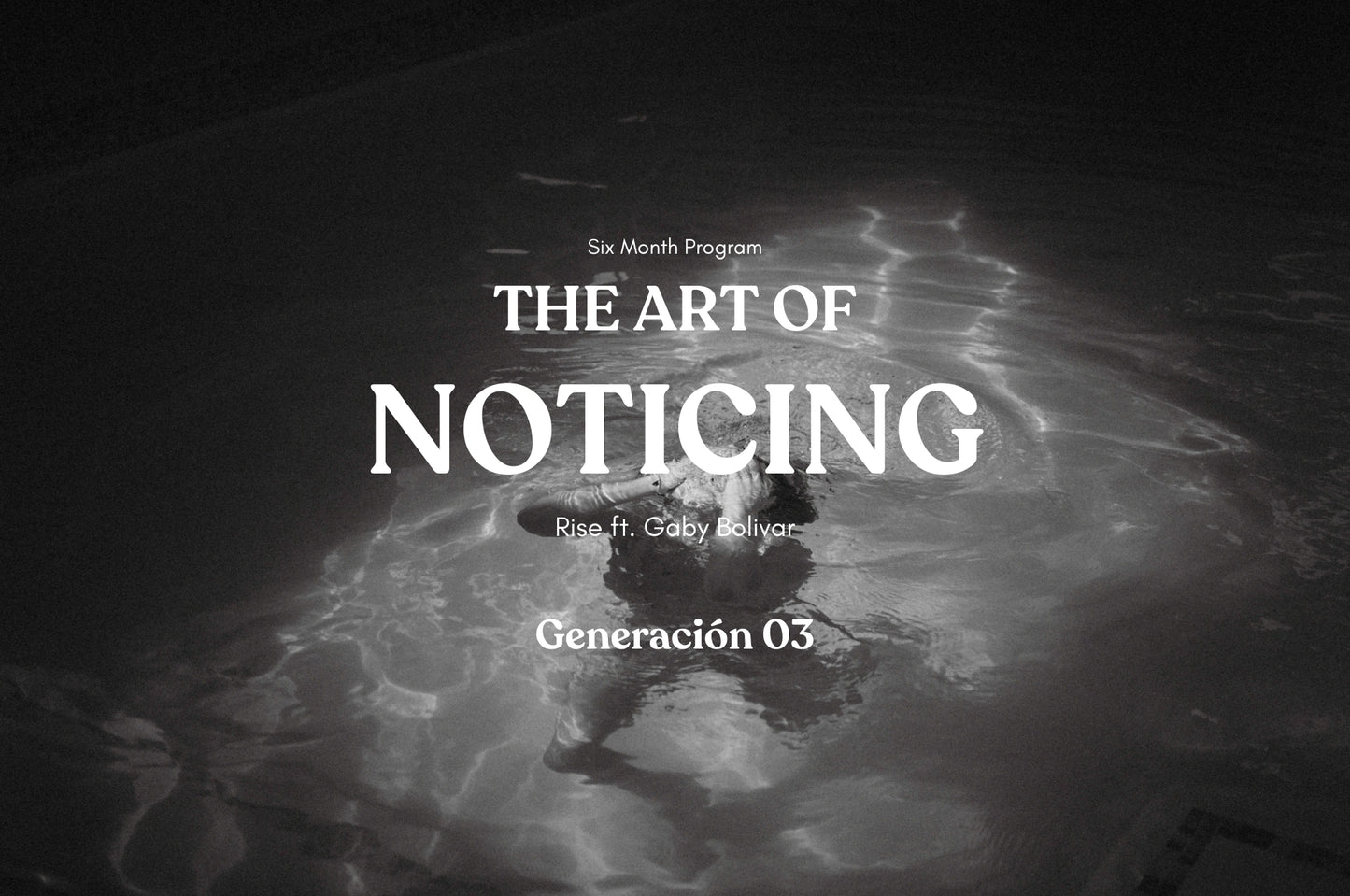 The Art of Noticing